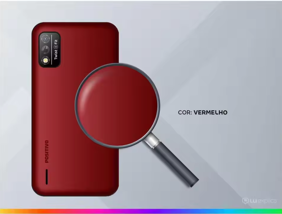 Smartphone Pos Vermelho 32GB | Tela 5” | Câmera 8MP + Selfie 5MP | Dual Chip