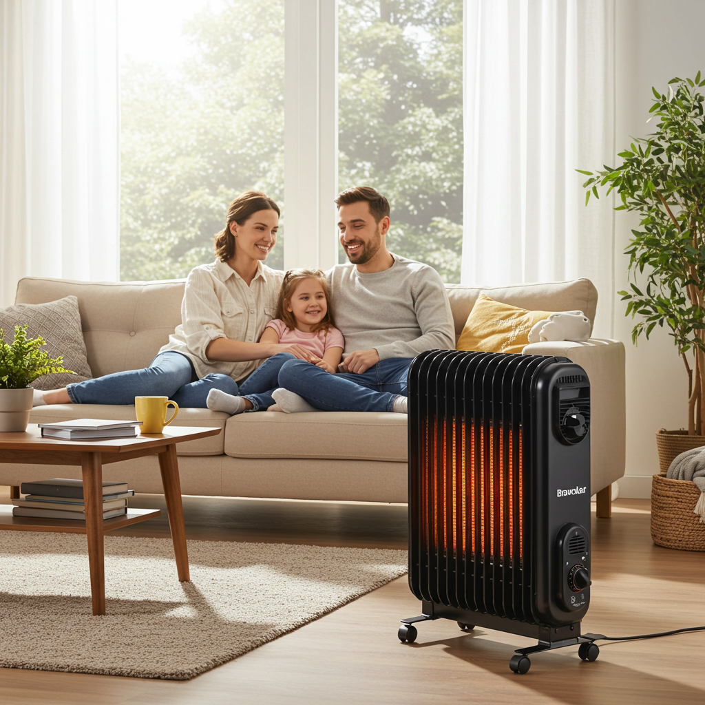 Aquecedor Elétrico a Óleo Bravolar Comfort Heat - Preto Fosco - Bivolt