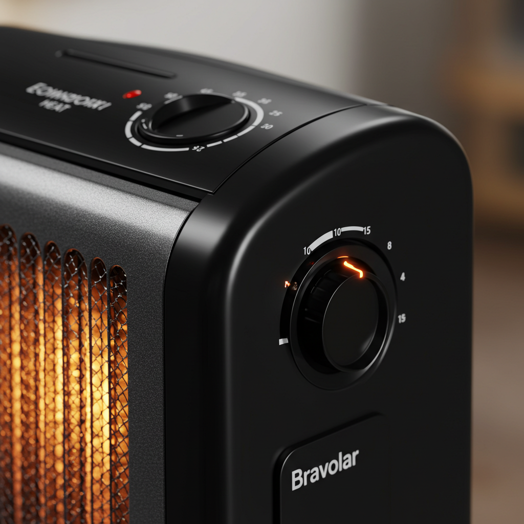 Aquecedor Elétrico a Óleo Bravolar Comfort Heat - Preto Fosco - Bivolt