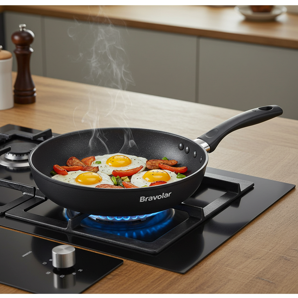 Frigideira Antiaderente Bravolar 24cm – Design Moderno e Cozinha Sem Grudar