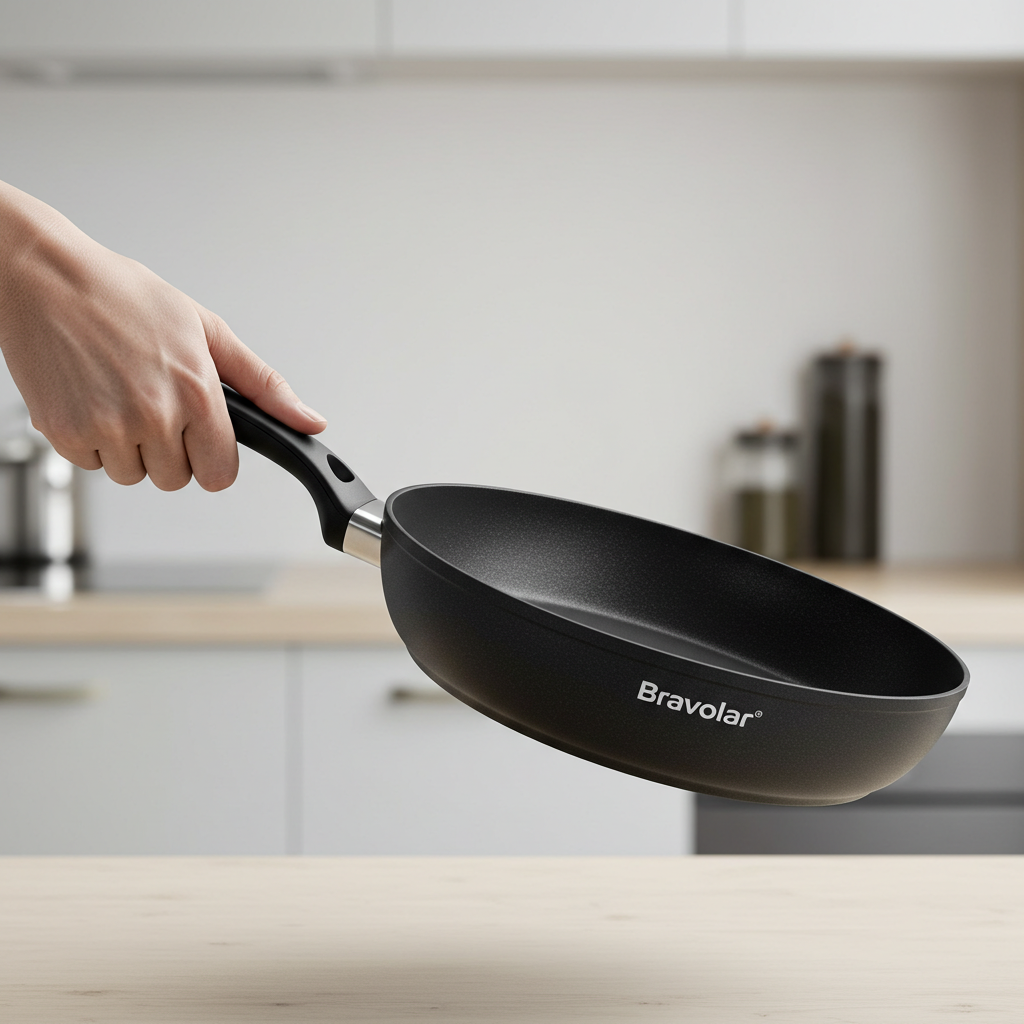 Frigideira Antiaderente Bravolar 24cm – Design Moderno e Cozinha Sem Grudar