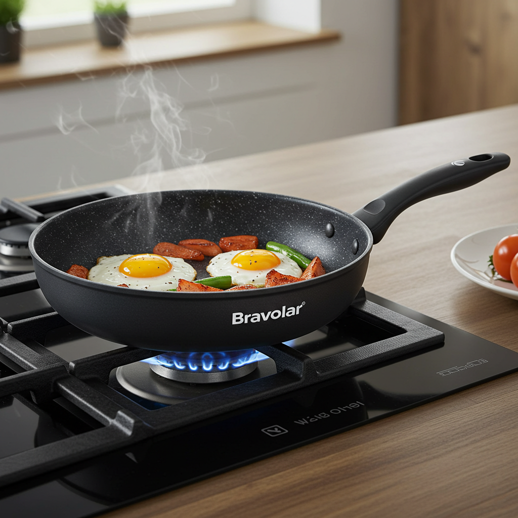 Frigideira Antiaderente Bravolar 24cm – Design Moderno e Cozinha Sem Grudar