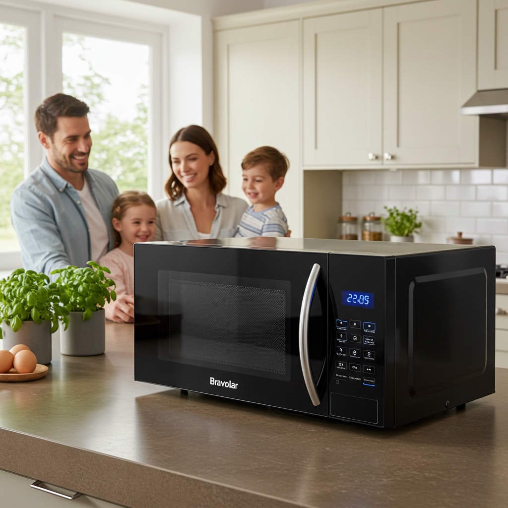 Micro-ondas Espelhado 20L com Painel Digital Bivolt - Bravolar