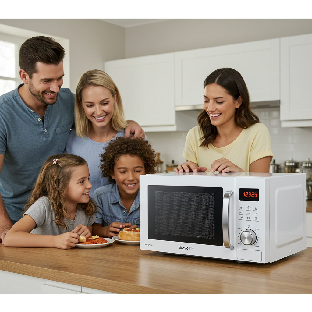 Micro-ondas Bravolar 20L Branco – Design Clean e Eficiência no Dia a Dia - Bivolt