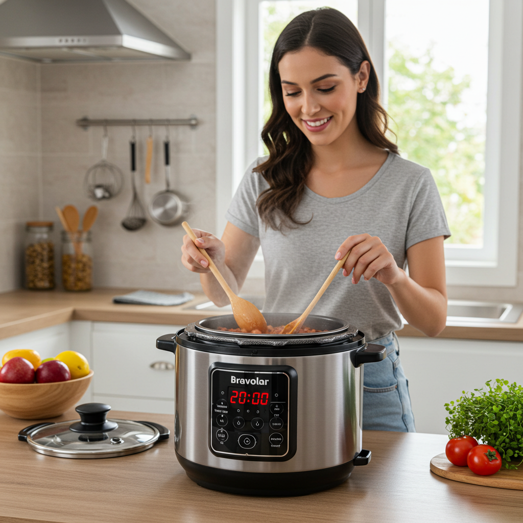 Panela de Pressão Elétrica Digital 6L Inox com Painel Touch Bivolt – Bravolar