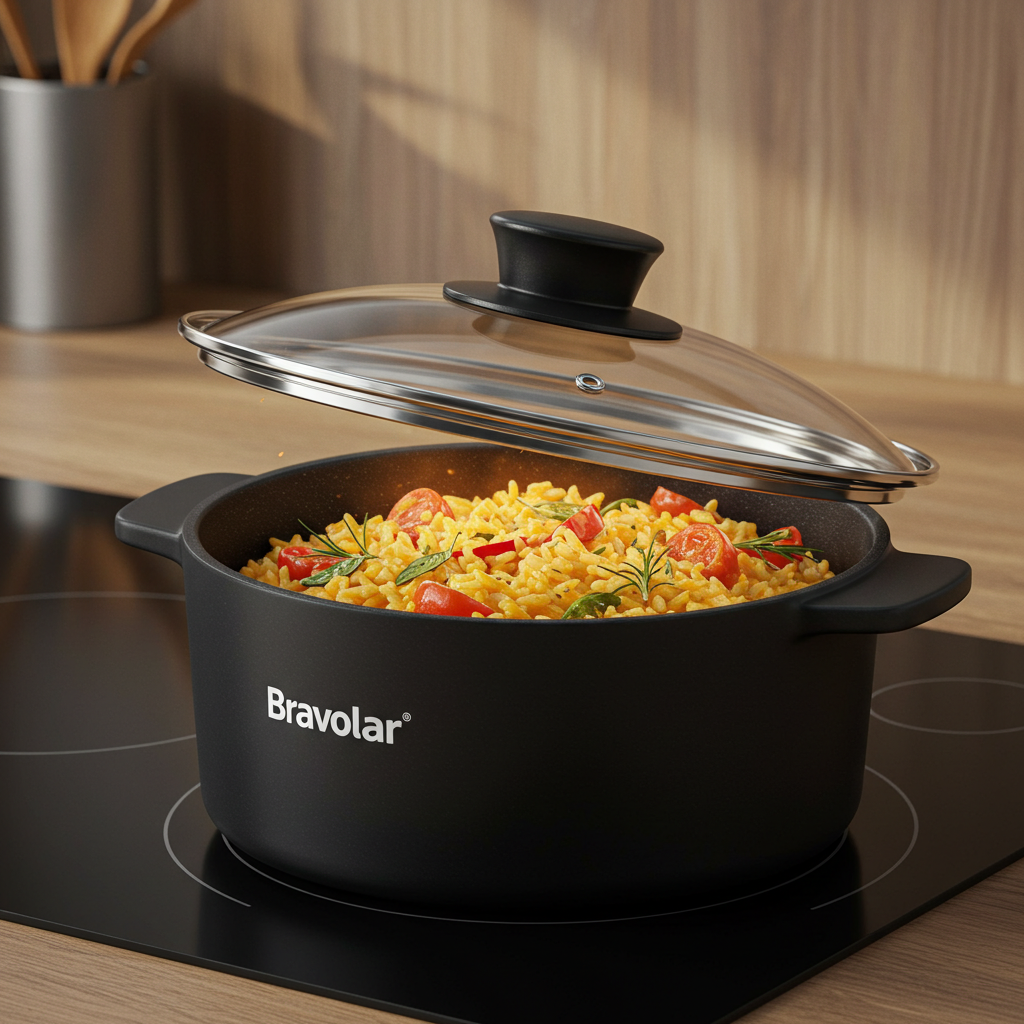 Caçarola Bravolar com Tampa de Vidro – Elegância, Resistência e Sabor em Cada Receita