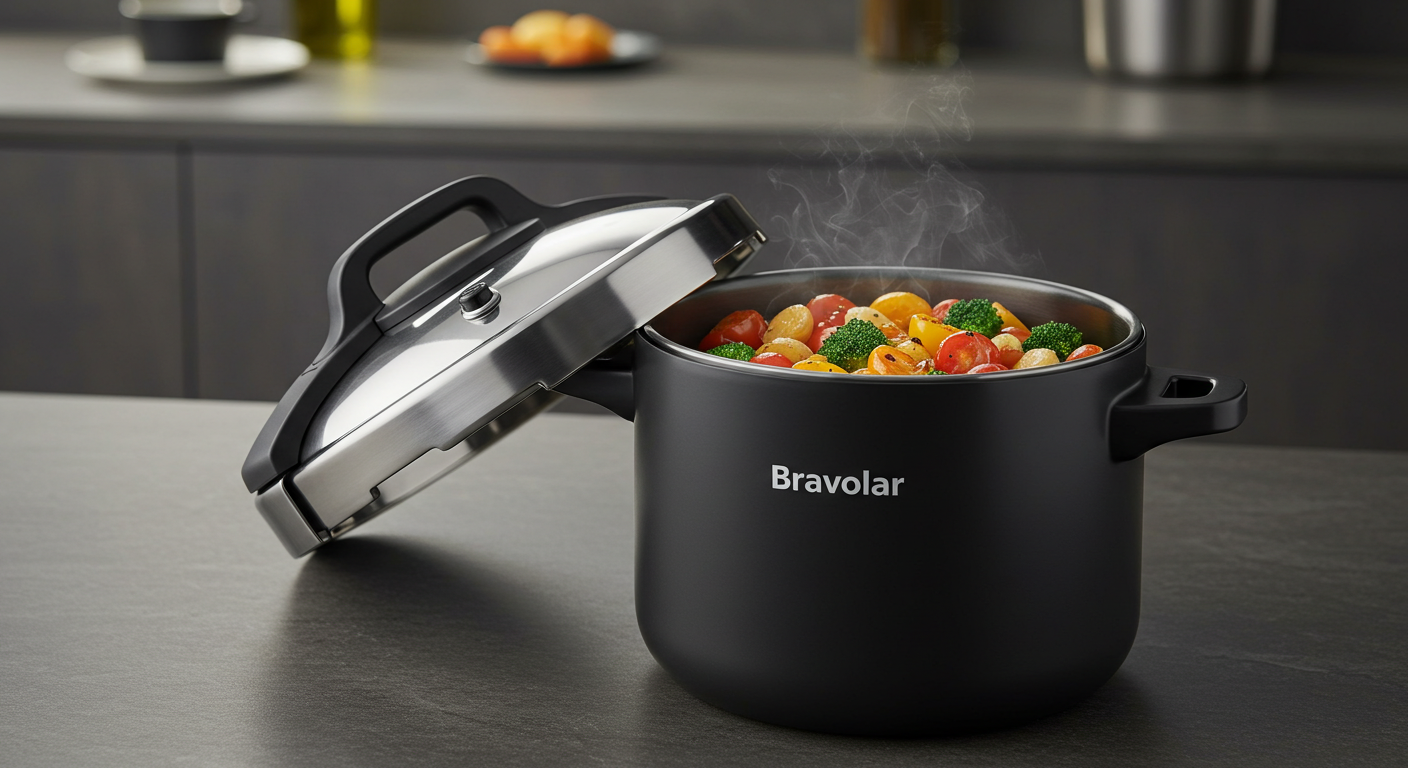 Panela de Pressão Bravolar 4,5L – Alta Performance, Segurança e Estilo Moderno