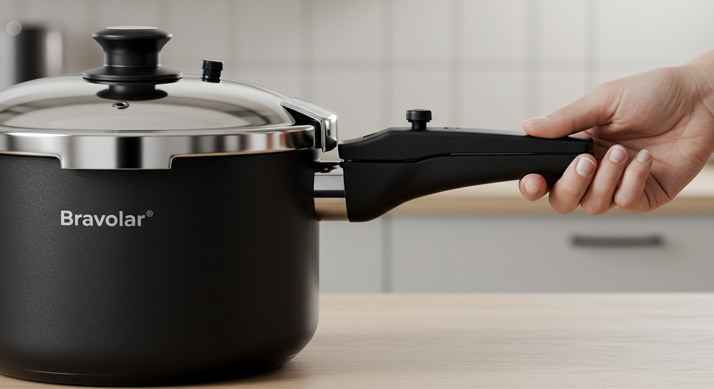Panela de Pressão Bravolar 4,5L – Alta Performance, Segurança e Estilo Moderno