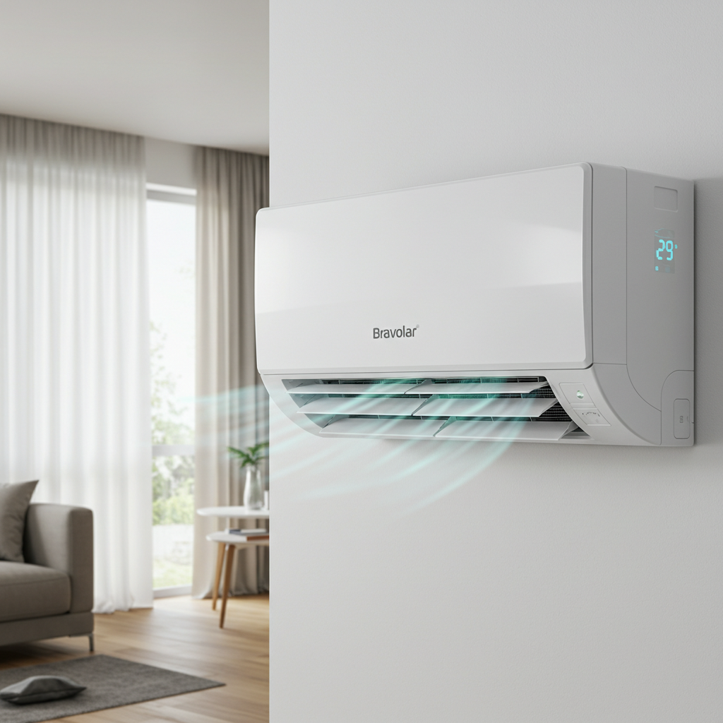 Ar-Condicionado Split Inverter Bravolar 9000 BTUs – Kit Completo com Unidade Interna + Condensadora