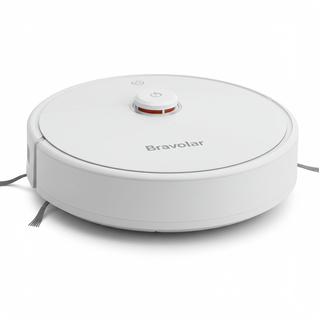 Robô Aspirador Inteligente Branco Clean - Bravolar
