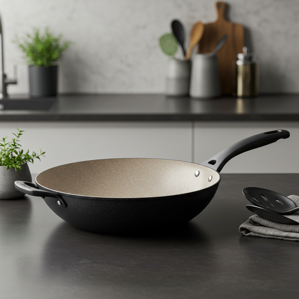 Wok Bravolar com Revestimento Cerâmico – Alta Performance e Elegância Oriental