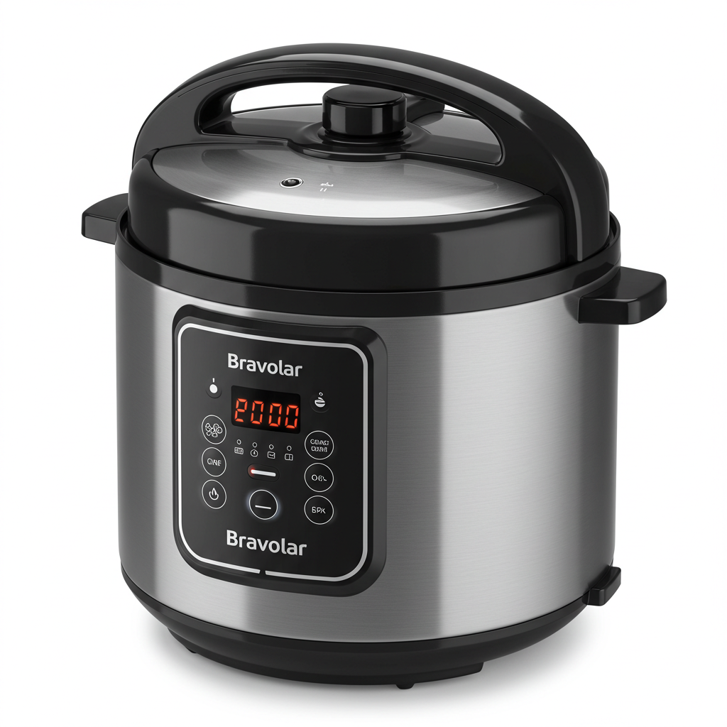 Panela de Pressão Elétrica Digital 6L Inox com Painel Touch Bivolt – Bravolar