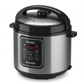 Panela de Pressão Elétrica Digital 6L Inox com Painel Touch Bivolt – Bravolar