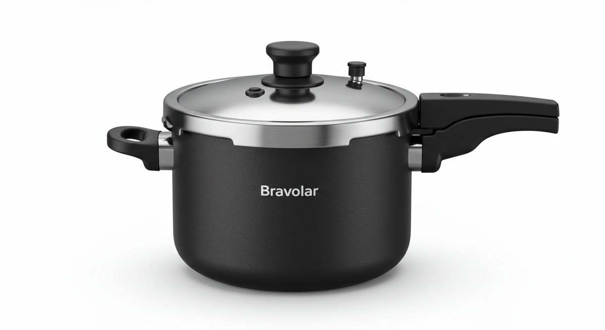 Panela de Pressão Bravolar 4,5L – Alta Performance, Segurança e Estilo Moderno